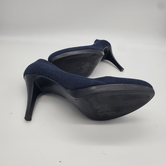 Nine West Wise Up Heels Women Size 8.5M Shoes Navy Blue - Picture 12 of 13